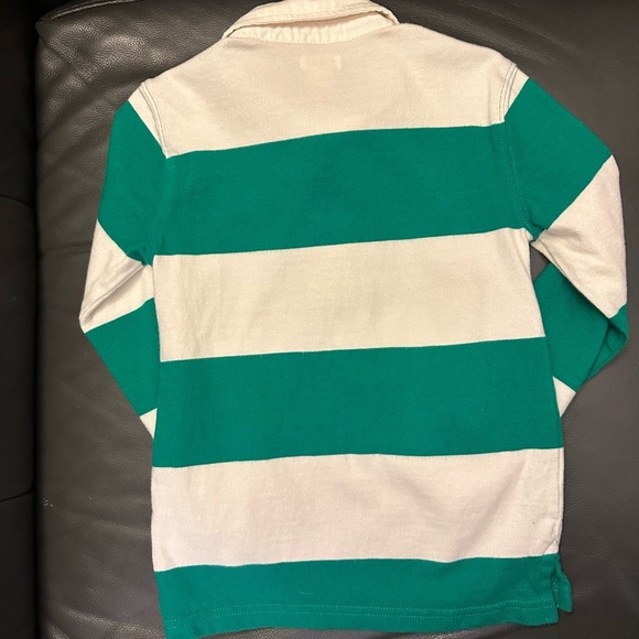 Crewcuts Green and White Striped Polo Shirt - Picture 3 of 3